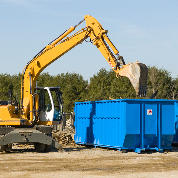 are there any restrictions on where a residential dumpster can be placed in Buda